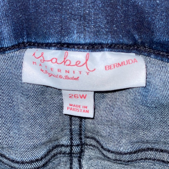 Isabel maternity Bermuda jean shorts size 26 - Picture 4 of 4